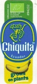 Chiquita organic bio ec-bio-140 ecuador agriculture #94232 ecuador grows on plants