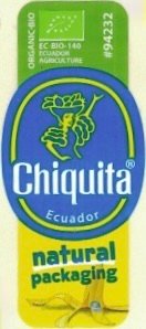 Chiquita organic bio ec-bio-140 ecuador agriculture #94232 ecuador natural packaging