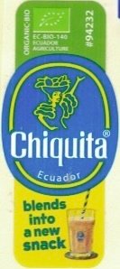 Chiquita organic bio ec-bio-140 ecuador agriculture #94232 ecuador blends into a new snack