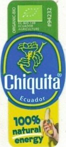 Chiquita organic bio #94232 ec-bio-140 ecuador agriculture ecuador 100% natural energy