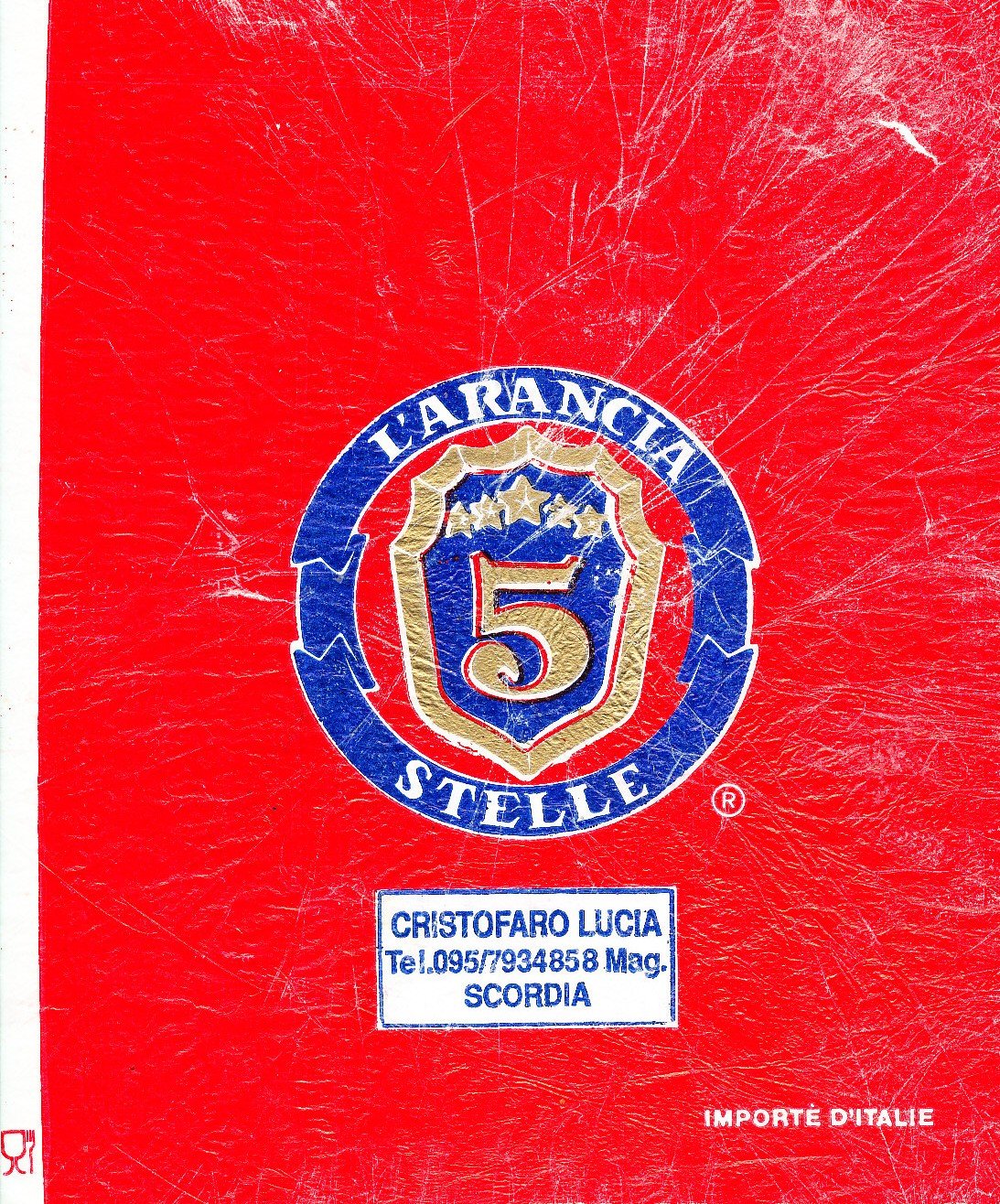 5 l arancia stelle cristofaro lucia scordia importe d italie verre rouge