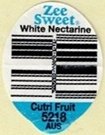 Zee sweet white nectarine cutri fruit 5218 aus