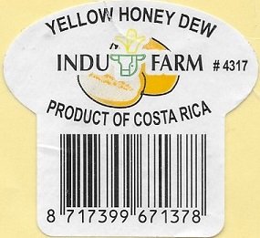 Indu farm #4317 yello honey dew product of costa rica 8717399671378