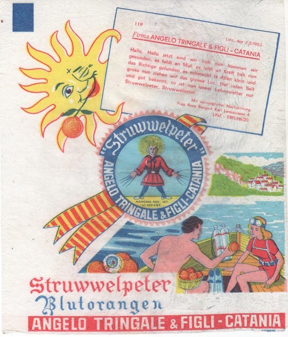 Struwwelpeter 119 angelo tringale & figli catania blutorangen linz den 2.2.1962