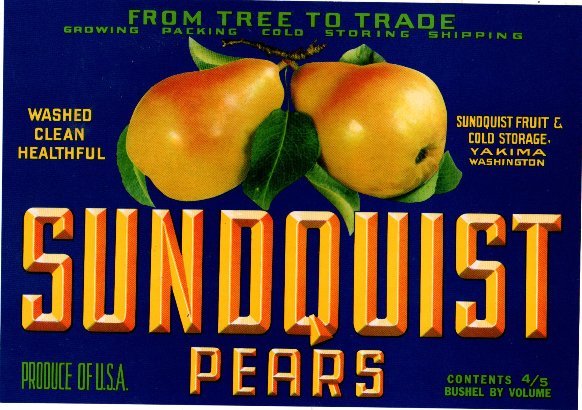 Sundquist pears produce of usa