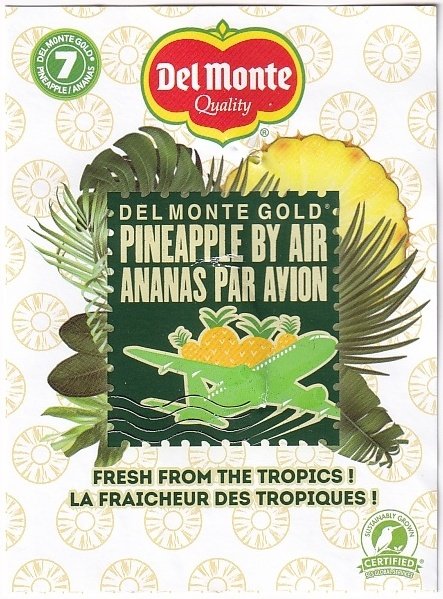 Del monte gold pineapple by air ananas par avion fresh from the tropics costa rica 7 5050372130350