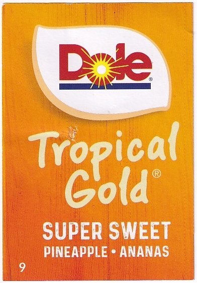 Dole tropical gold super sweet pineapple ananas 9 visit my farm! enter code at dole.com 19036 product of costa rica 4014071051164 c9