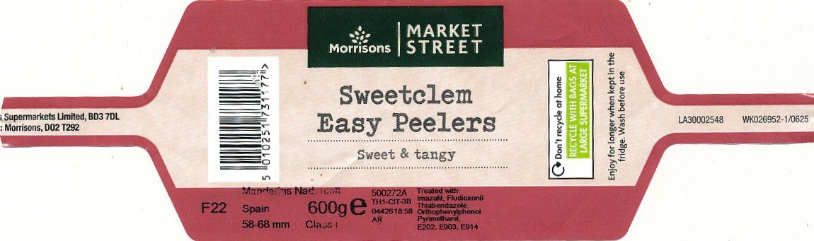Morrisons market street sweetclem easy peelers 5010251731177>