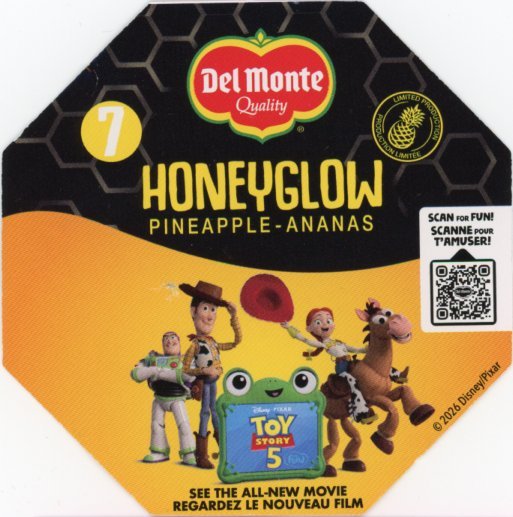 del monte quality honeyglow pineapple ananas disney pixar toy story 5