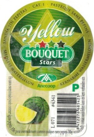 Bouquet stars yellow anecoop pasteque sans pepins l071 #4341 p 8412276685423