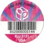 vine ripe tomato 852966005144 plu 3251 usa