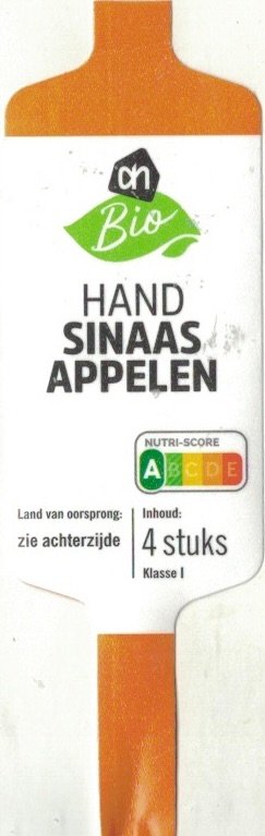 AH bio nutriscore a hand sinaas appelen