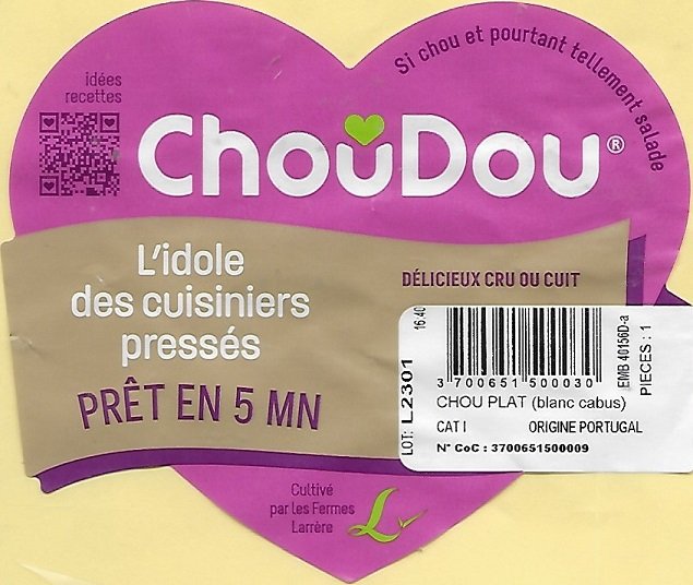 Choudou doublement bon delicieux cru ou cuit chou plat origine portugal 3700651500030