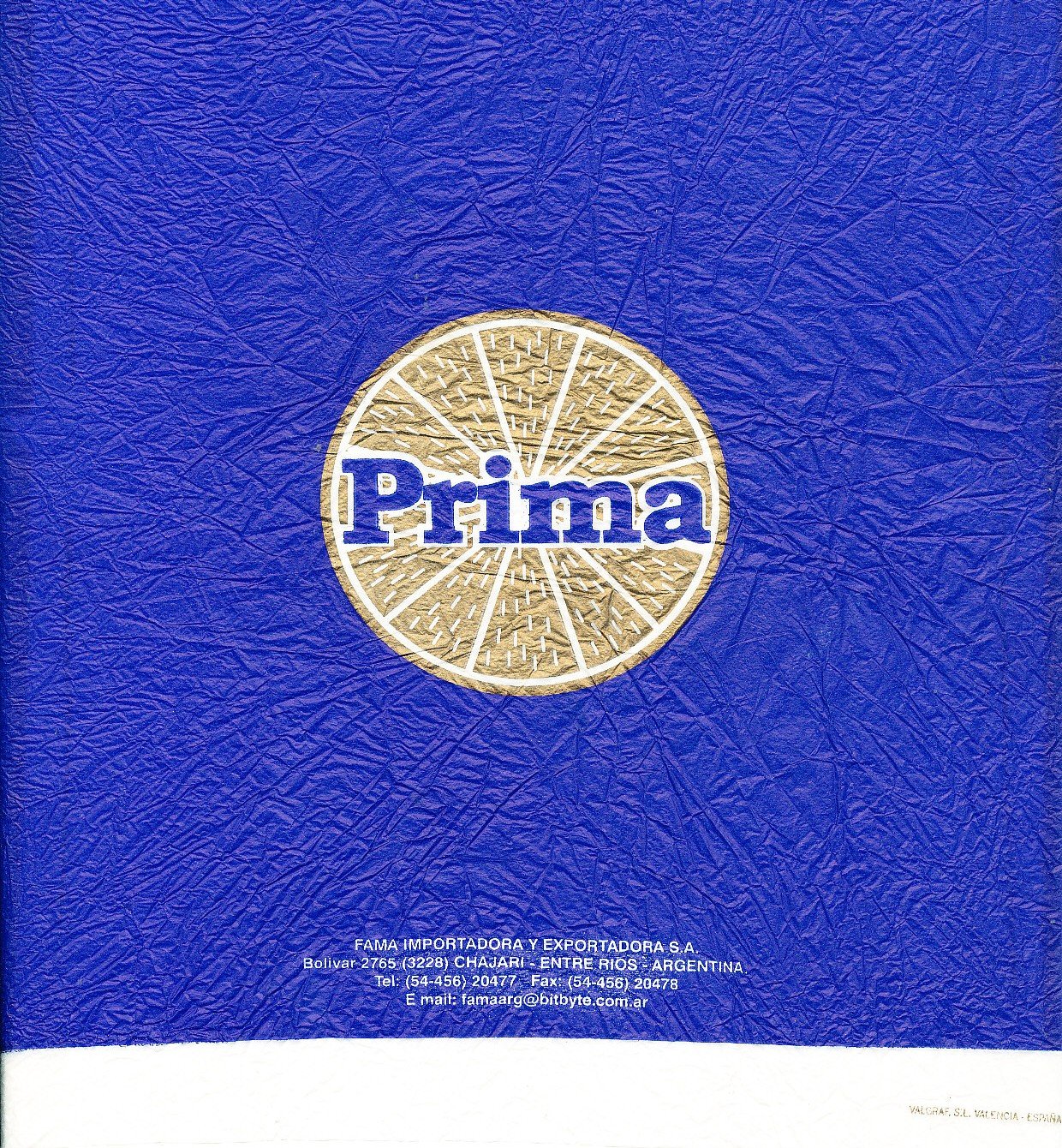 Prima fama importadora y exportadora bolivar chajari entre rios argentina