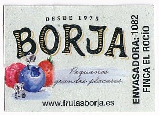 Borja desde 1975 envasadora: 340 finca el rocio