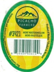 Picacho Farmers #3421 mini watermelon product of mexico 850489008109