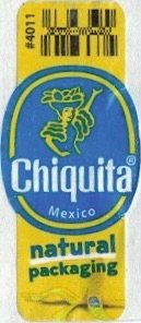 Chiquita #4011 mexico natural packaging
