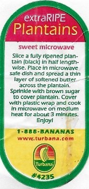 Turbana extra ripe plantains sweet microwave #4235