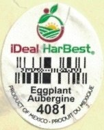 Ideal Harbest eggplant aubergine 4081 product of mexico produit du mexique