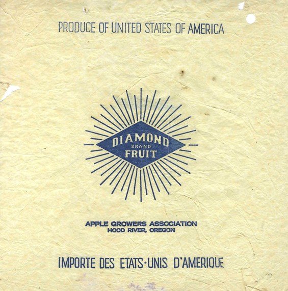 diamond brand fruit produce of united states of america apple growers association hood river oregon importe des etats unis d amerique