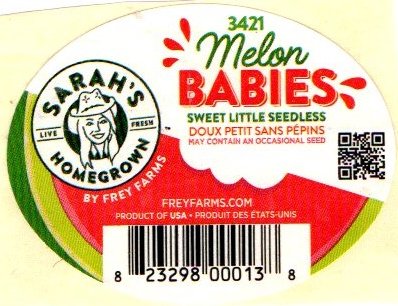 sarah s homegrown live fresh 3421 melon babies freyfarms product of usa 823298000138