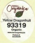 Tierra organica yellow dragonfruit 93319 organic www.tierraorganica.ec product of ecuador