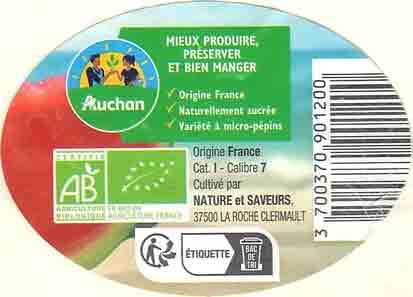 auchan origine france cat I calibre 7 cutivé par nature et saveurs 3700370901200