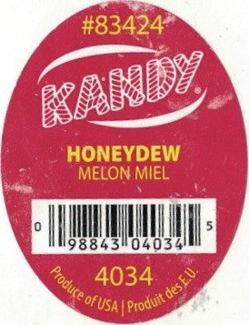 Kandy #83424 honeydew melon miel 098843040345 4034 produce of usa produit des eu