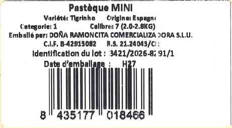 pasteque mini origine: espagne 8435177018466