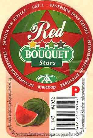 bouquet stars red pasteque sans pepins L 1142 8412276685447 #4032 p