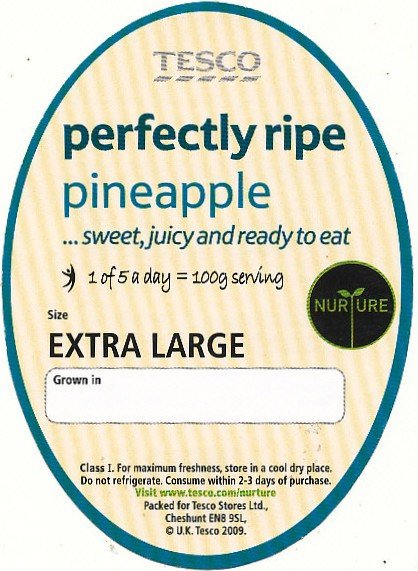 tesco perfectly ripe pineapple extra large <10069165>