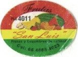 San Luis frutas plu 4011 frutas y legumbres de calidad