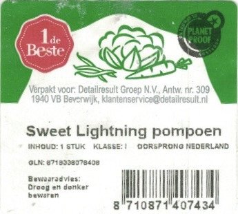 1e de beste sweet lightning pompoen lvo: Nederland 8710871371889