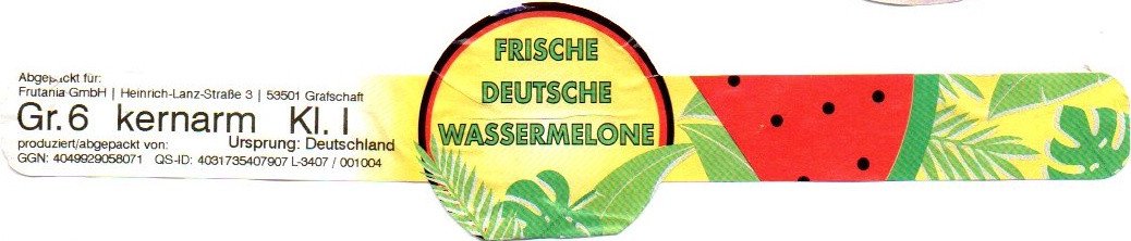 frische deutsche wassermelone gr 6 kernarm  ursprung deutschland