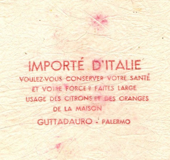 voule vous conserver votre sante et votre force faites large usage des citrons et des oranges de la maison guttadauro palermo