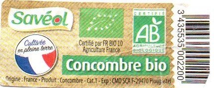 saveol concombre bio  fr bio 10 origine france 3435535002200