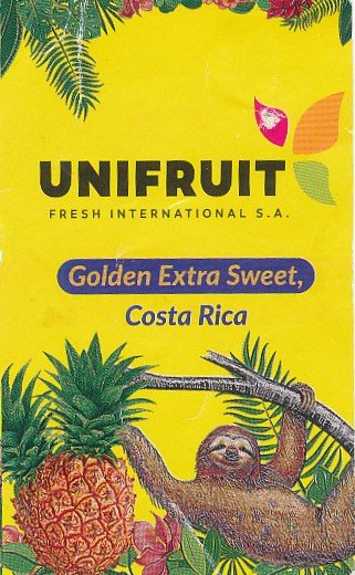 Unifruit fresh international golden extra sweet costa rica  7443029340062