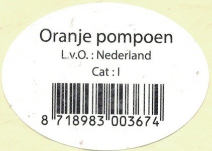 oranje pompoen l.v.o.: nederland cat: 1  8 718983 003674