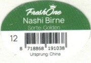 fresh one nashi birne sorte golden 12 8 718868 191038" ursprung: china