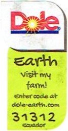 dole earth visit my farm! enter code at dole-earth.com 31312 ecuador