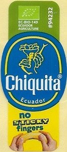 chiquita #94232 ec-bio-149 ecuador agriculture ecuador no sticky fingers