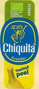 chiquita #94232 ec-bio-149 ecuador agriculture ecuador easiest peel