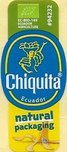 chiquita #94232 ec-bio-149 ecuador agriculture ecuador natural packaging