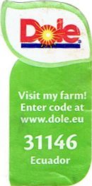 dole visit my farm! enter code at www.dole.eu 31146 ecuador