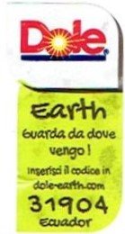dole earth guarda da dove vengo! inserisci il codice in dole-earth.com 31904 ecuador