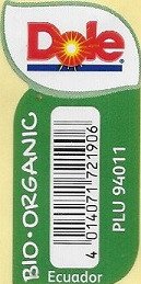 dole bio organic 4014071721906 plu 94011 ecuador