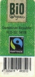 bio organic dominican republic flo-id: 34118 fairtrade 335619 493513