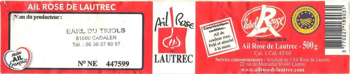 ail rose de lautrec earl du triols 81600 cadalen 3770027169031