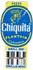 chiquita #4235 plantain colombia grill me! grille-moi!