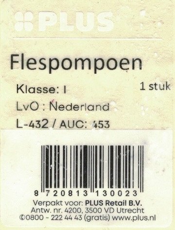 plus flespompoen 1 stuk klasse: 1 lvo: nederland 453 8 720813 130023